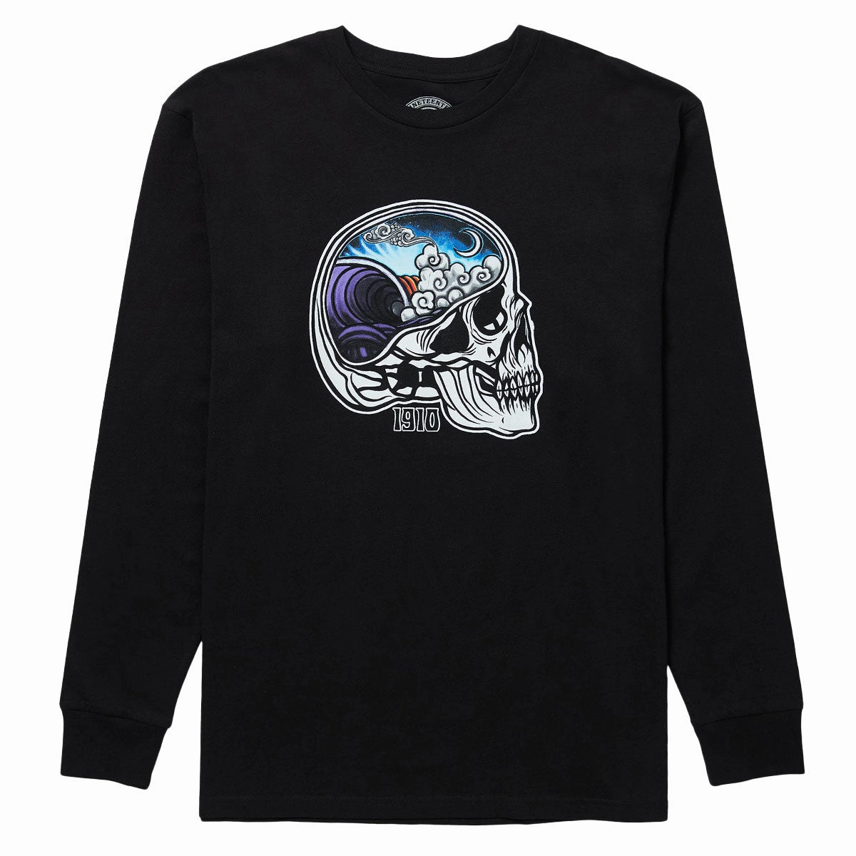 Comfortable 1910 In Your Head Night Long Sleeve T-Shirt - Black