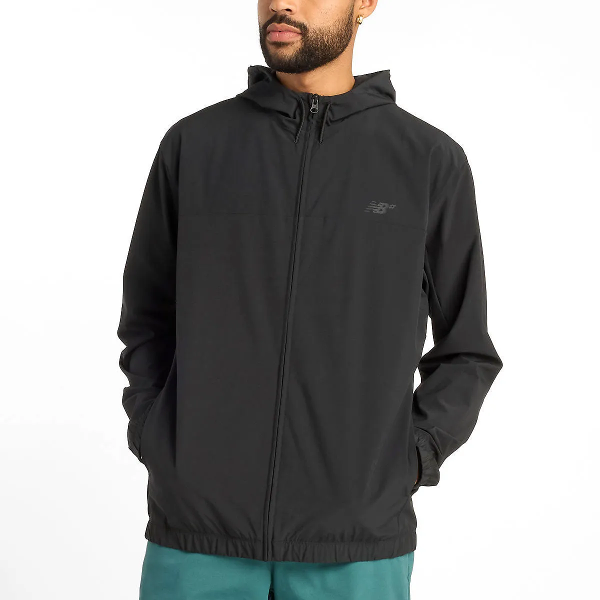 Comfortable fit Seamless Stitching New Balance Numeric Woven Full Zip Jacket - Black