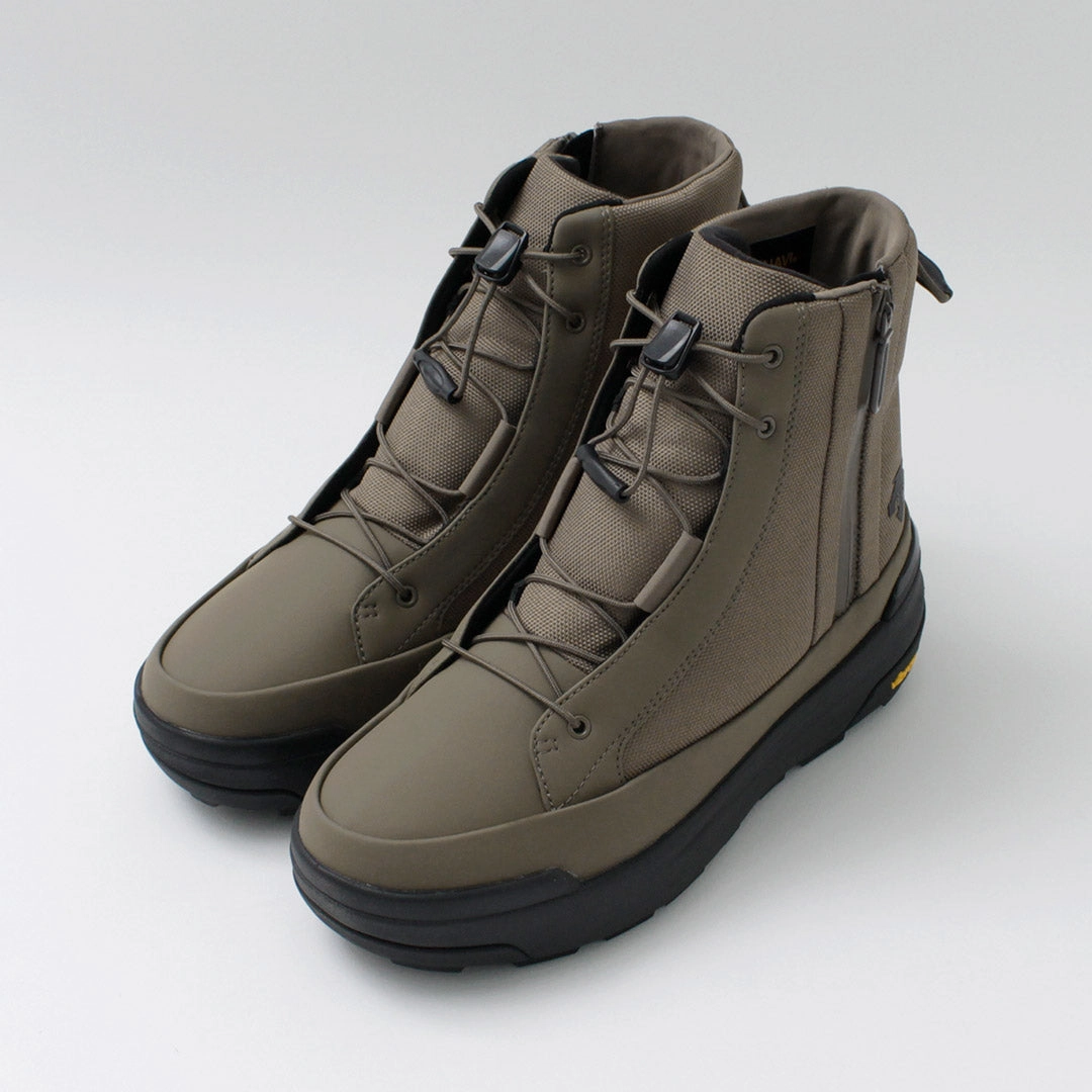Refined performance DESCENTE / High Cut Side Zip Lace Up Boots