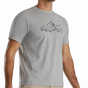 Wide Neck Opening UV protected FootJoy Heritage Graphic T-Shirt - Grey