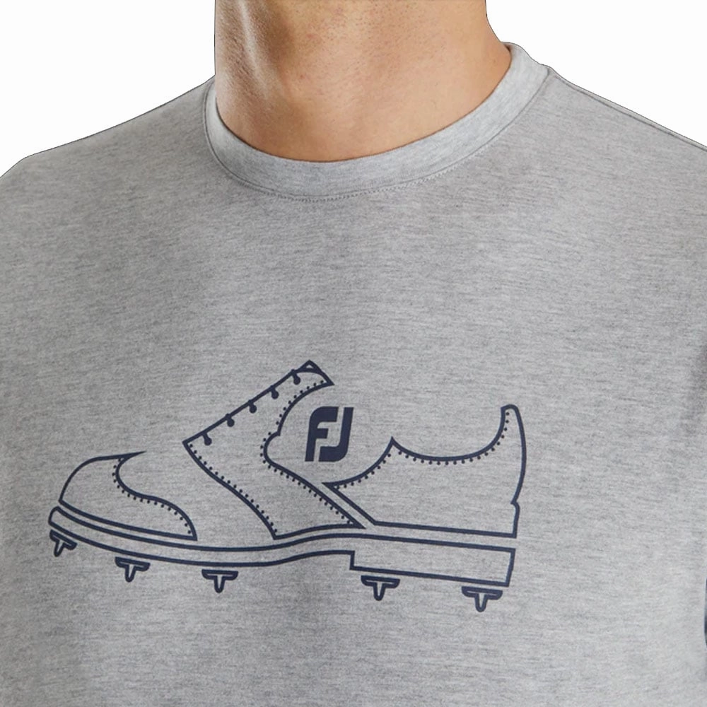FootJoy Heritage Graphic T-Shirt - Grey Microfiber texture Bold and Comfortable