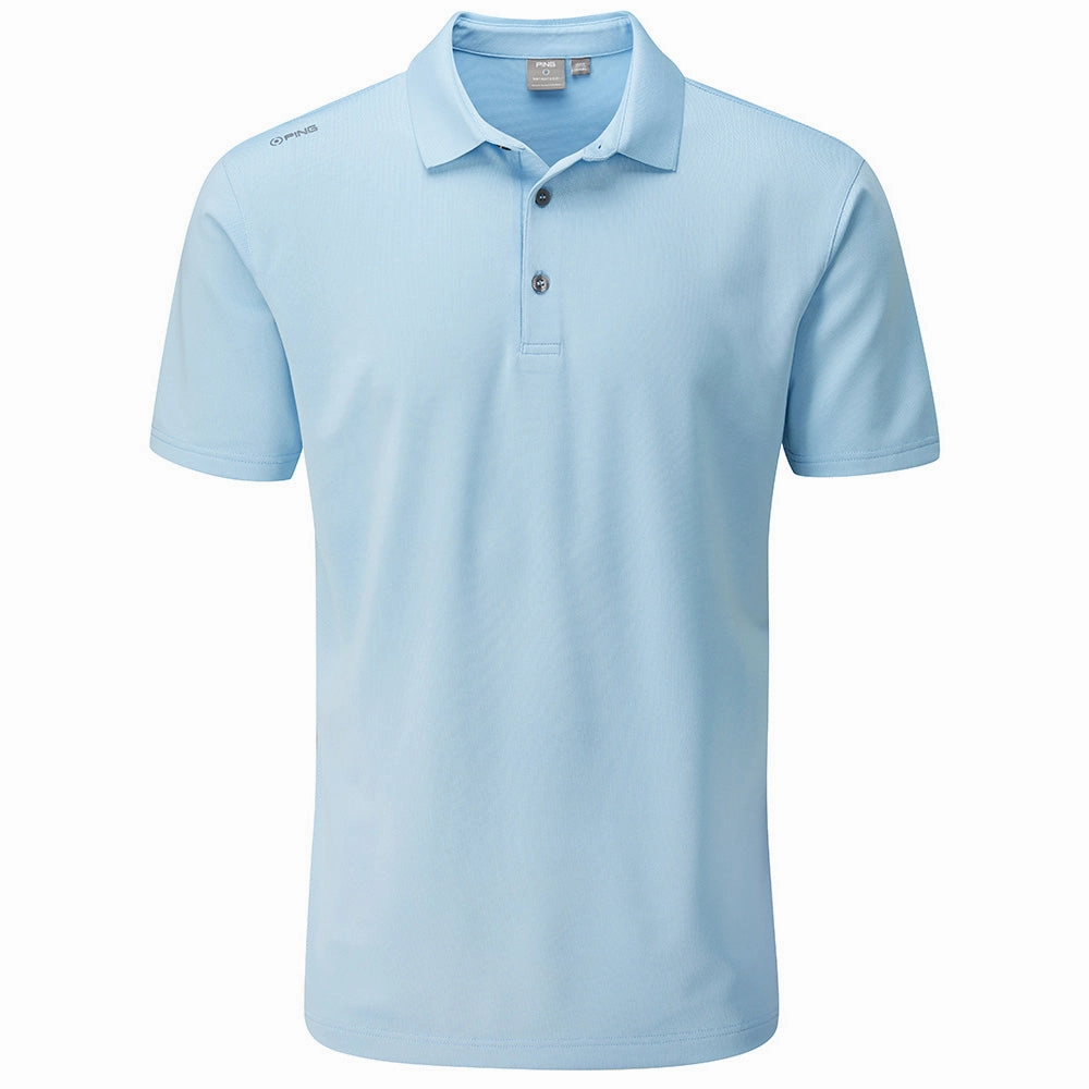 Ping Lincoln Polo Shirt - Sky Blue Trendy Comfort Fit Colorfast Dye
