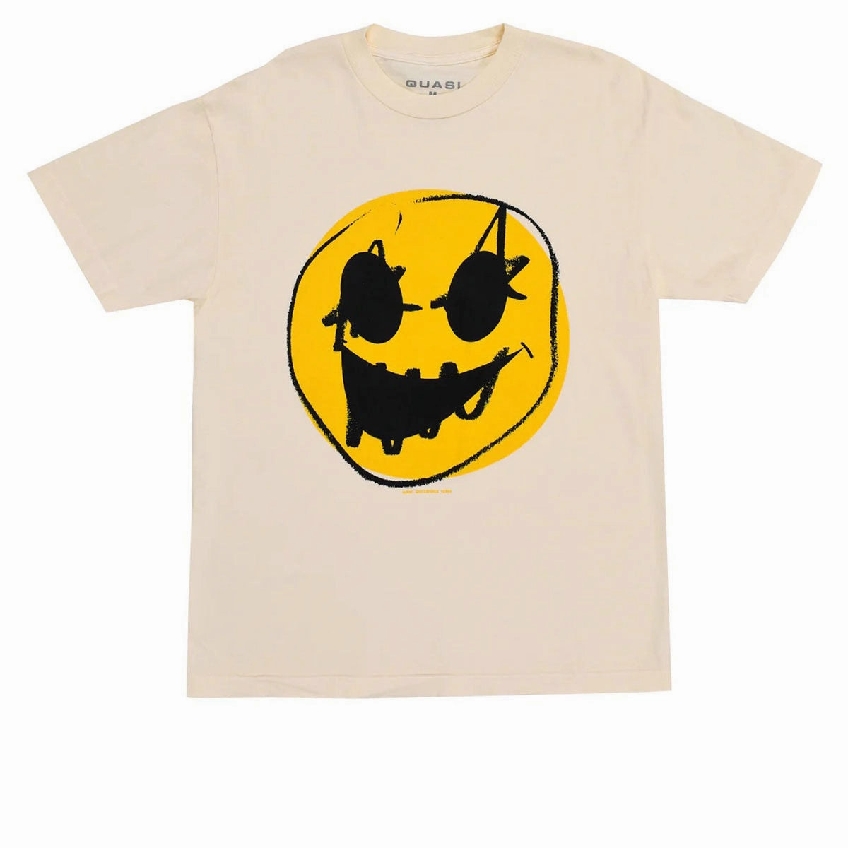 Quasi Haha T-Shirt - Faded Cream ReinforcedHems
