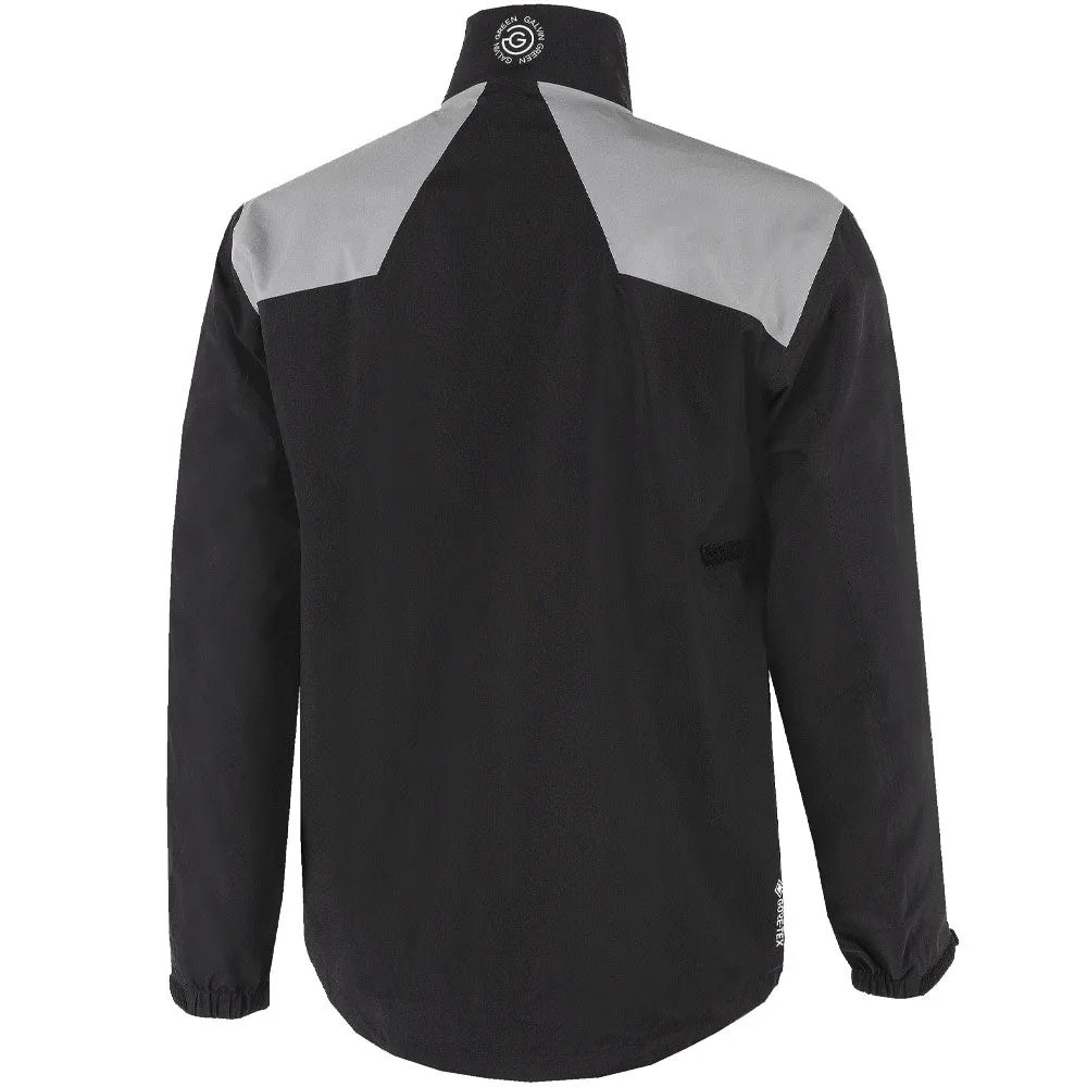 Galvin Green Armstrong Gore-Tex Paclite Waterproof Jacket - Black/White/Sharkskin Non Chafing Neckline