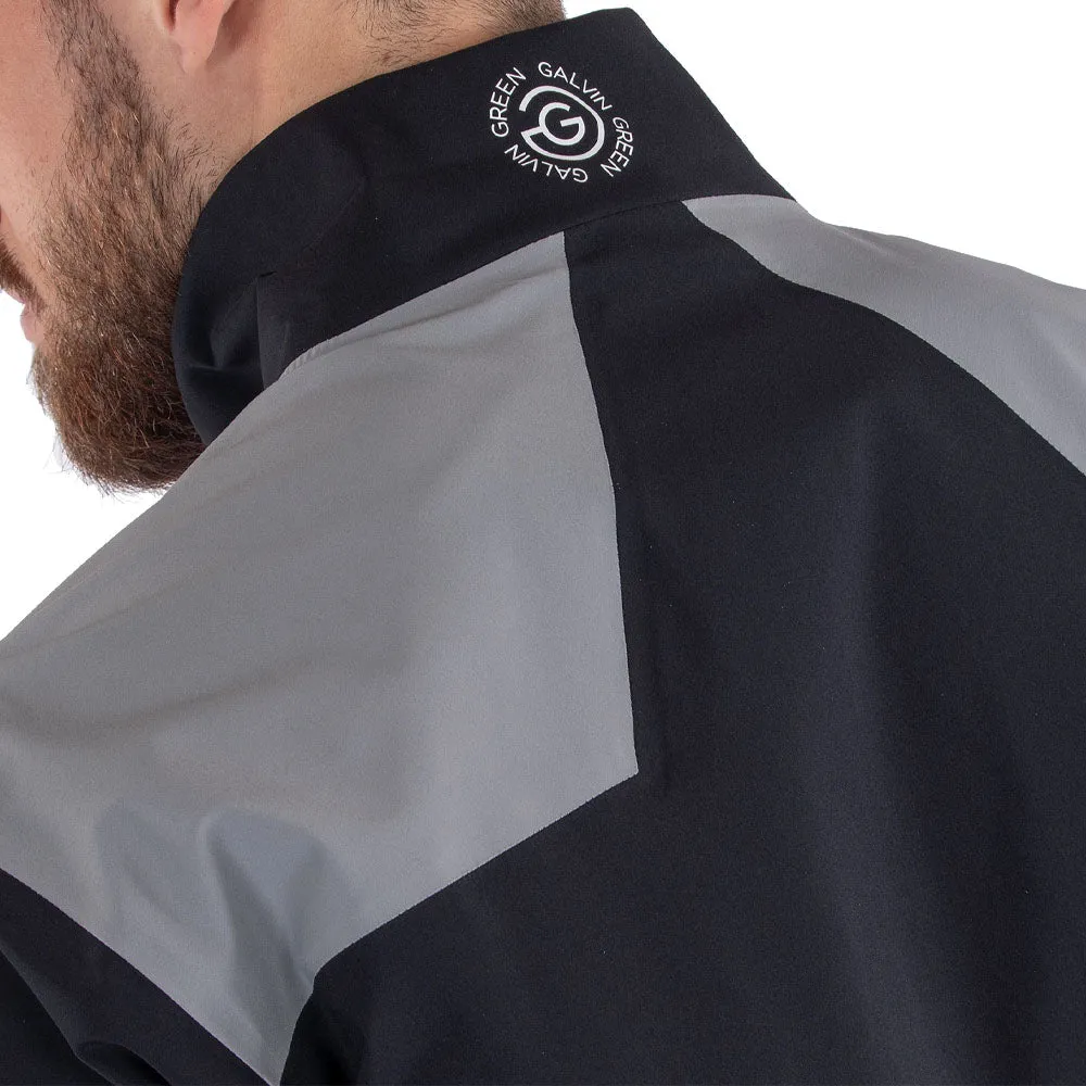 Galvin Green Armstrong Gore-Tex Paclite Waterproof Jacket - Black/White/Sharkskin Flexible Hood Design Temperature Regulating Fabric