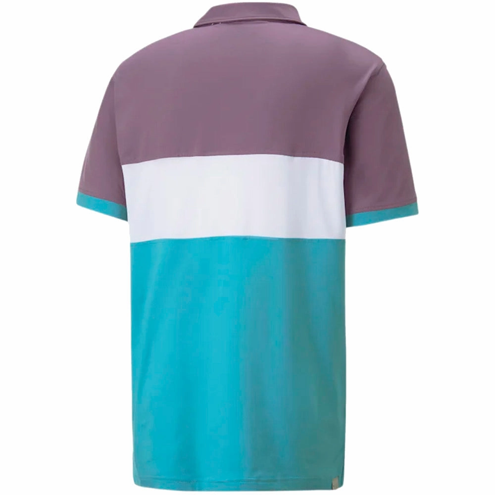 Fashion and Comfort Puma Cloudspun Highway Polo Shirt - Purple Charcoal/Dusty Aqua