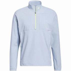 adidas Ultimate365 Tour Wind.Rdy 1/2 Zip Pullover - Wonder Blue Quick-Dry Tech