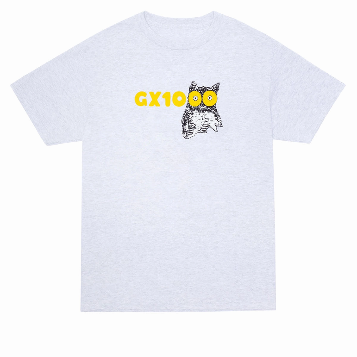 Organic Cotton Construction Simple Fit GX1000 Owl T-Shirt - Ash