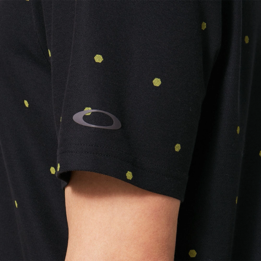 Oakley Hexad Displacement RC Polo Shirt - Blackout Layered Collar