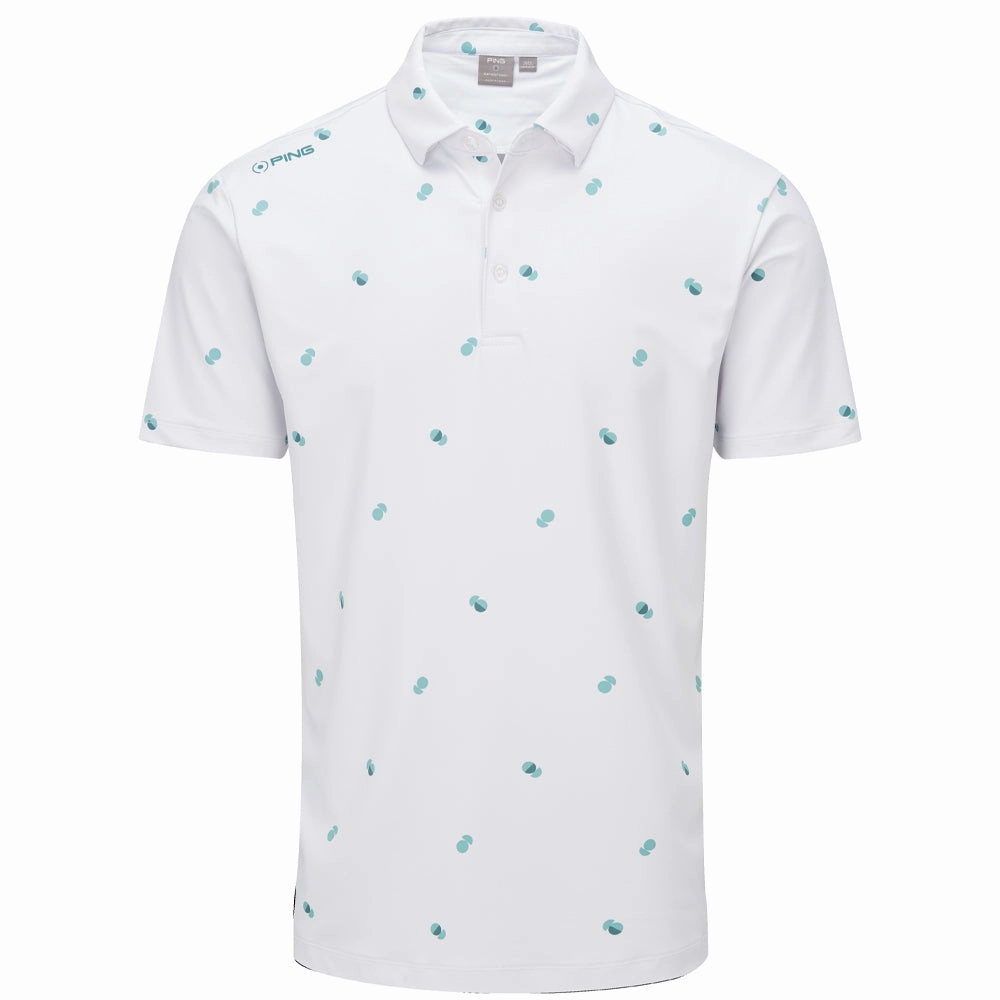 Ping Two Tone SensorCool Polo Shirt - White/Aquarius Everyday Comfort
