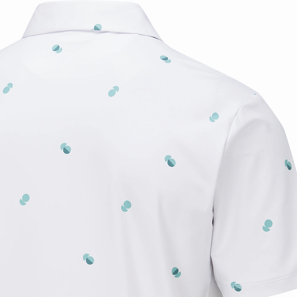 Washable Ping Two Tone SensorCool Polo Shirt - White/Aquarius