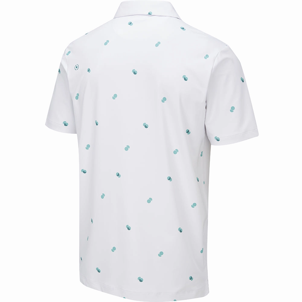 Sweat Absorbent Ping Two Tone SensorCool Polo Shirt - White/Aquarius