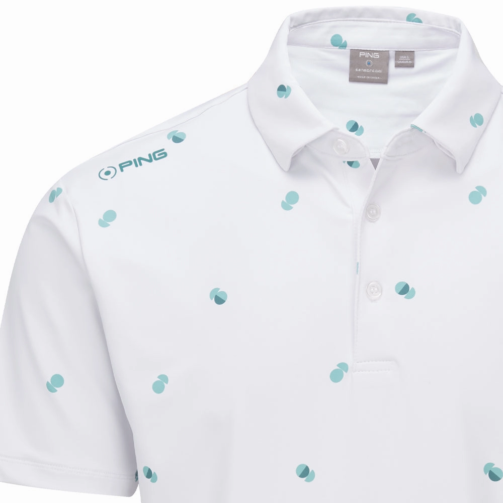 Ping Two Tone SensorCool Polo Shirt - White/Aquarius shopping regular but not boring