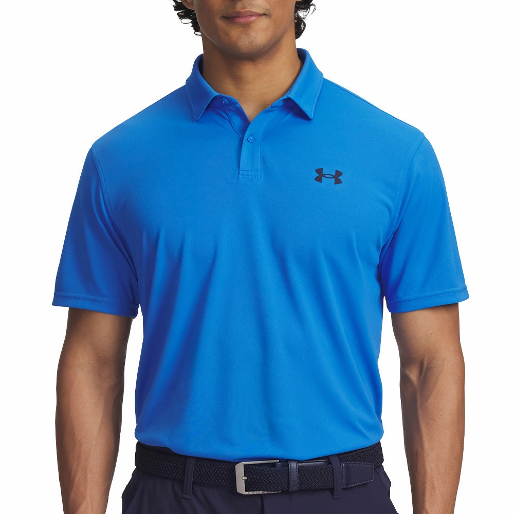 Award-winning Durable Knit Structure Under Armour T2G Pique Polo Shirt - Blue Atlantis/Midnight Navy