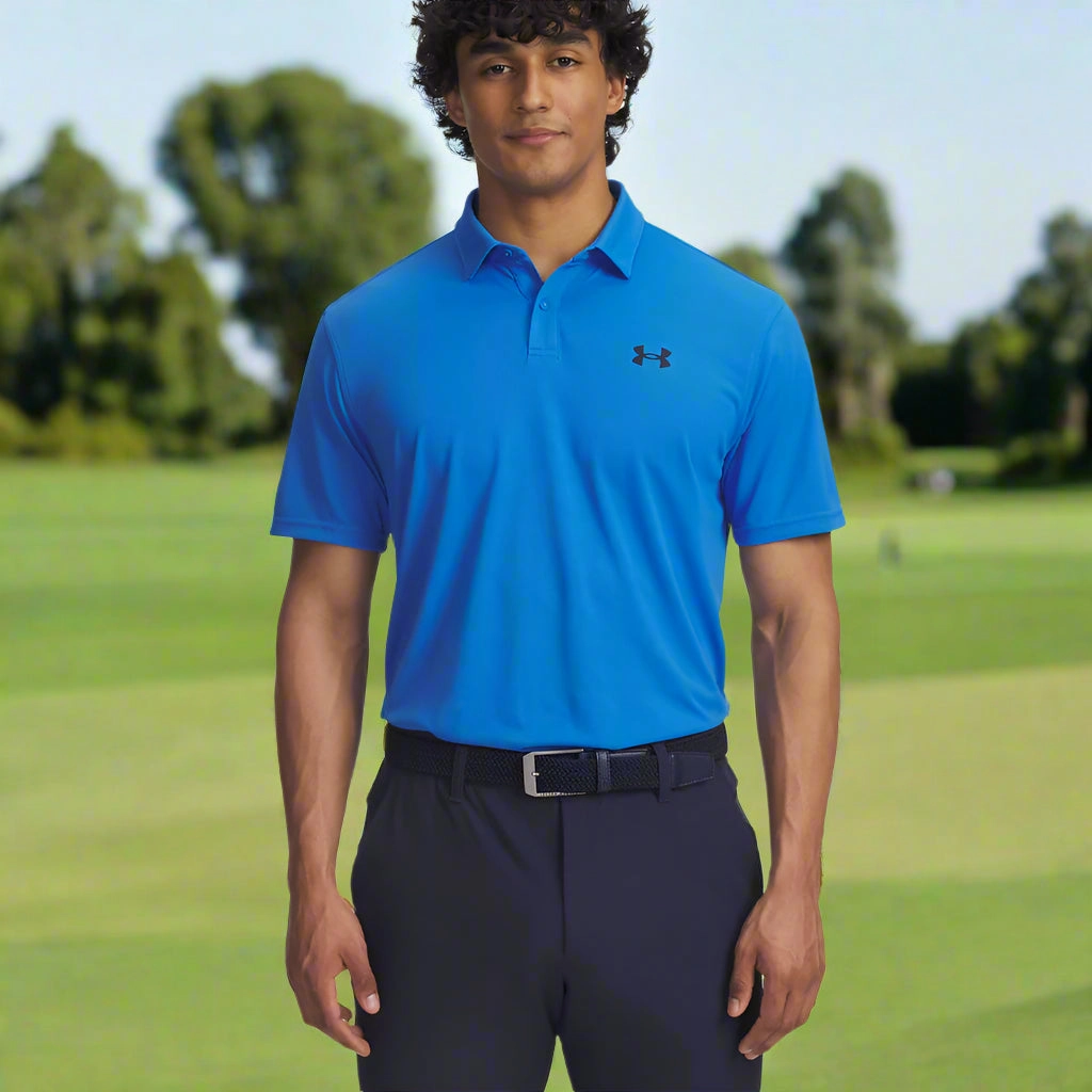 Under Armour T2G Pique Polo Shirt - Blue Atlantis/Midnight Navy Classic Smart