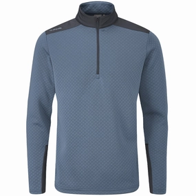 Ping Marshall 1/2 Zip Pullover - Stormcloud/Navy product poplin smoothness Stylish Comfort
