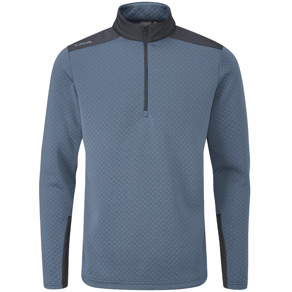 Ping Marshall 1/2 Zip Pullover - Stormcloud/Navy product poplin smoothness Stylish Comfort