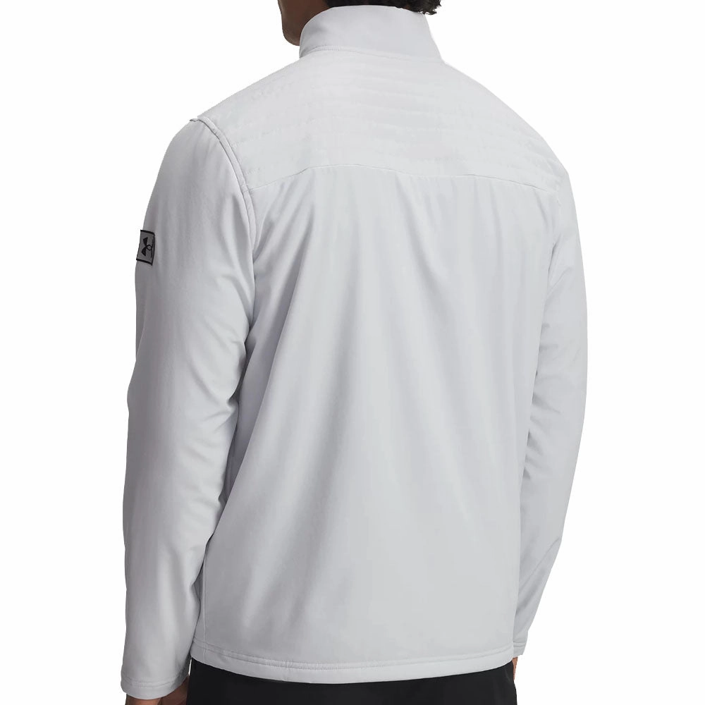nautical print label accents Under Armour Drive Pro Full Zip Pullover - Halo Gray/Black