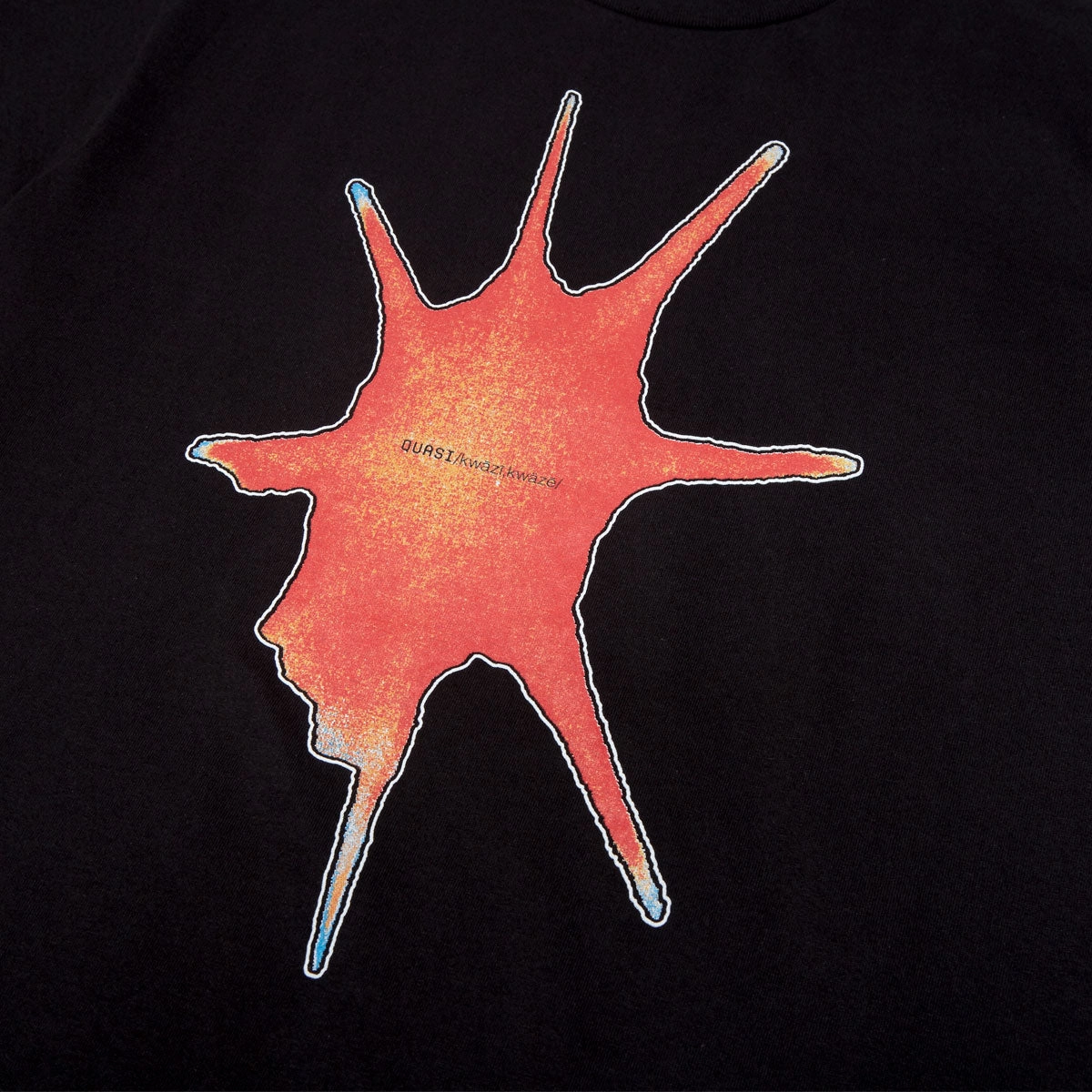 Quasi Spur T-Shirt - Black Sweat Absorbent Versatile Style Trend
