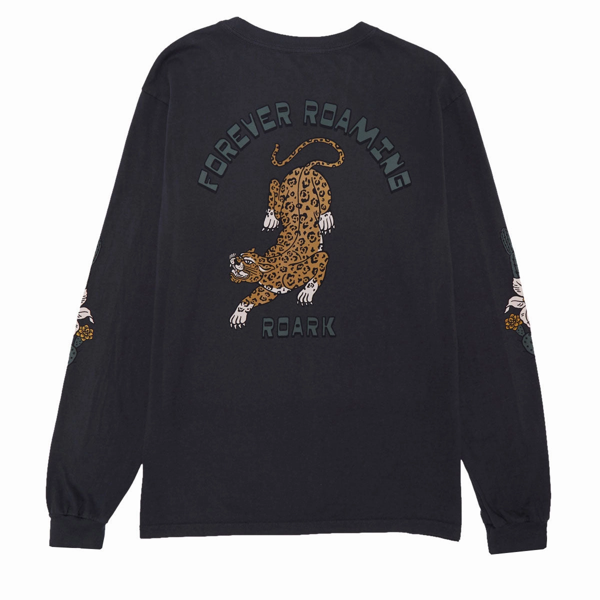 Roark Jaguar Long Sleeve T-Shirt - Black Tubular Knit Structure City Fashion