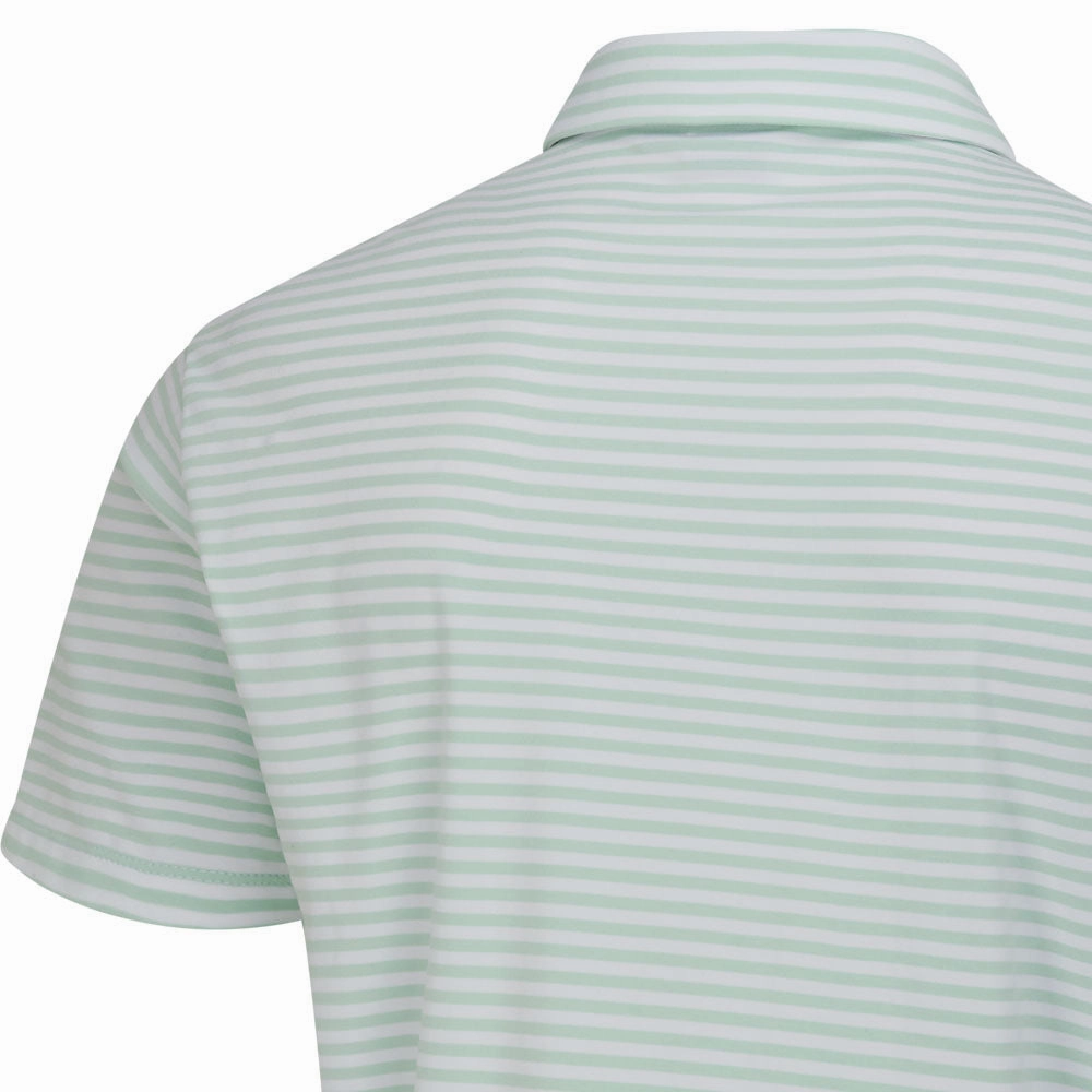 Classic Crew Neck Chic Ping Owain Polo Shirt - Misty Green/White