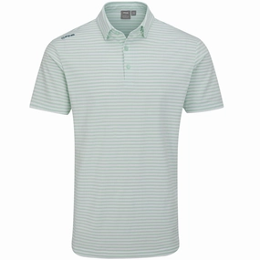 Ping Owain Polo Shirt - Misty Green/White Odor Resistant Treatment