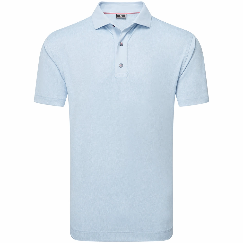 Abstract print Fashionable Piece FootJoy Etched Texture Print Lisle Polo Shirt - Skyway