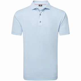 Abstract print Fashionable Piece FootJoy Etched Texture Print Lisle Polo Shirt - Skyway