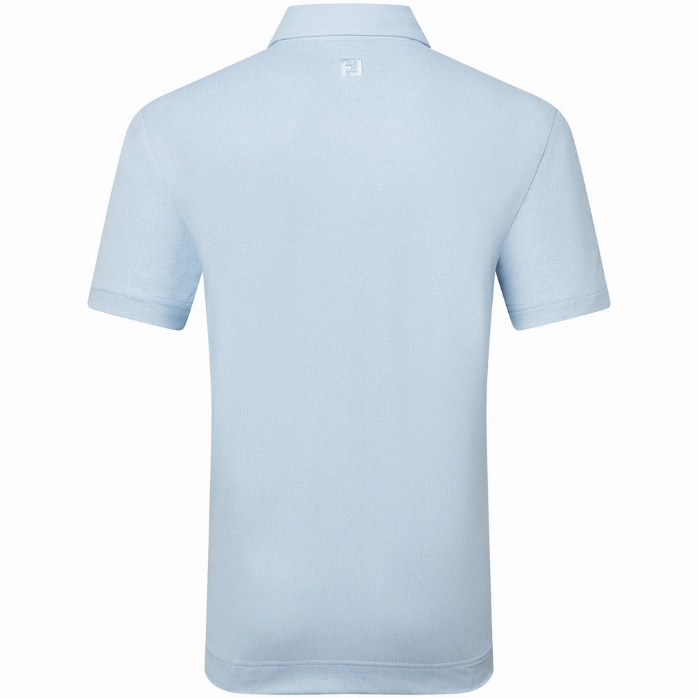 FootJoy Etched Texture Print Lisle Polo Shirt - Skyway Quick Fit Classic Fit