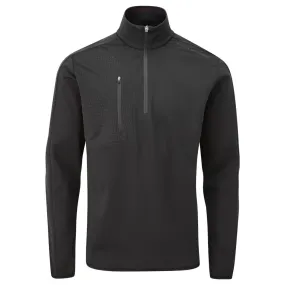 Stretch Fabric Light Day Jacket Oscar Jacobson Richmond 1/2 Zip Windproof Jacket - Black