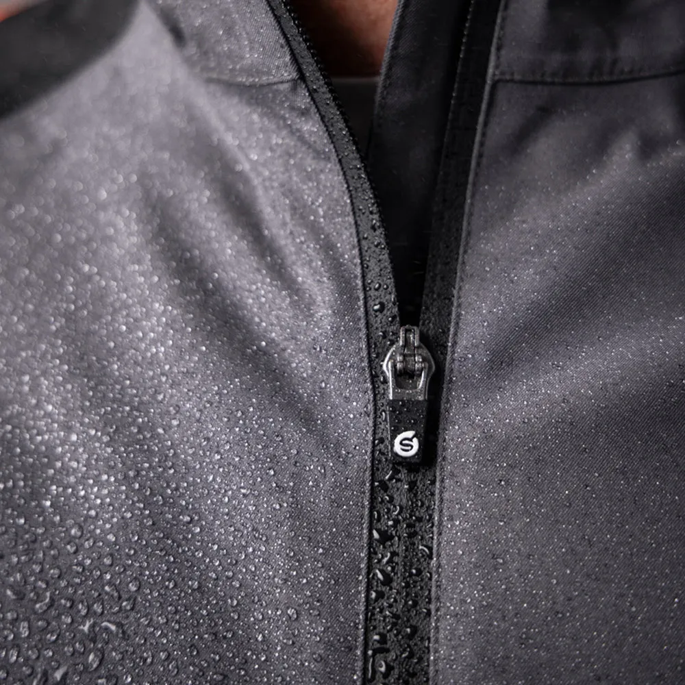 Fashion Event Weather Proof Sunderland Typhoon Waterproof Golf Jacket - Navy/Silver/White