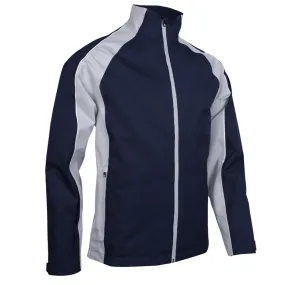 Sunderland Typhoon Waterproof Golf Jacket - Navy/Silver/White UV protection layer Moisture Management Fabric