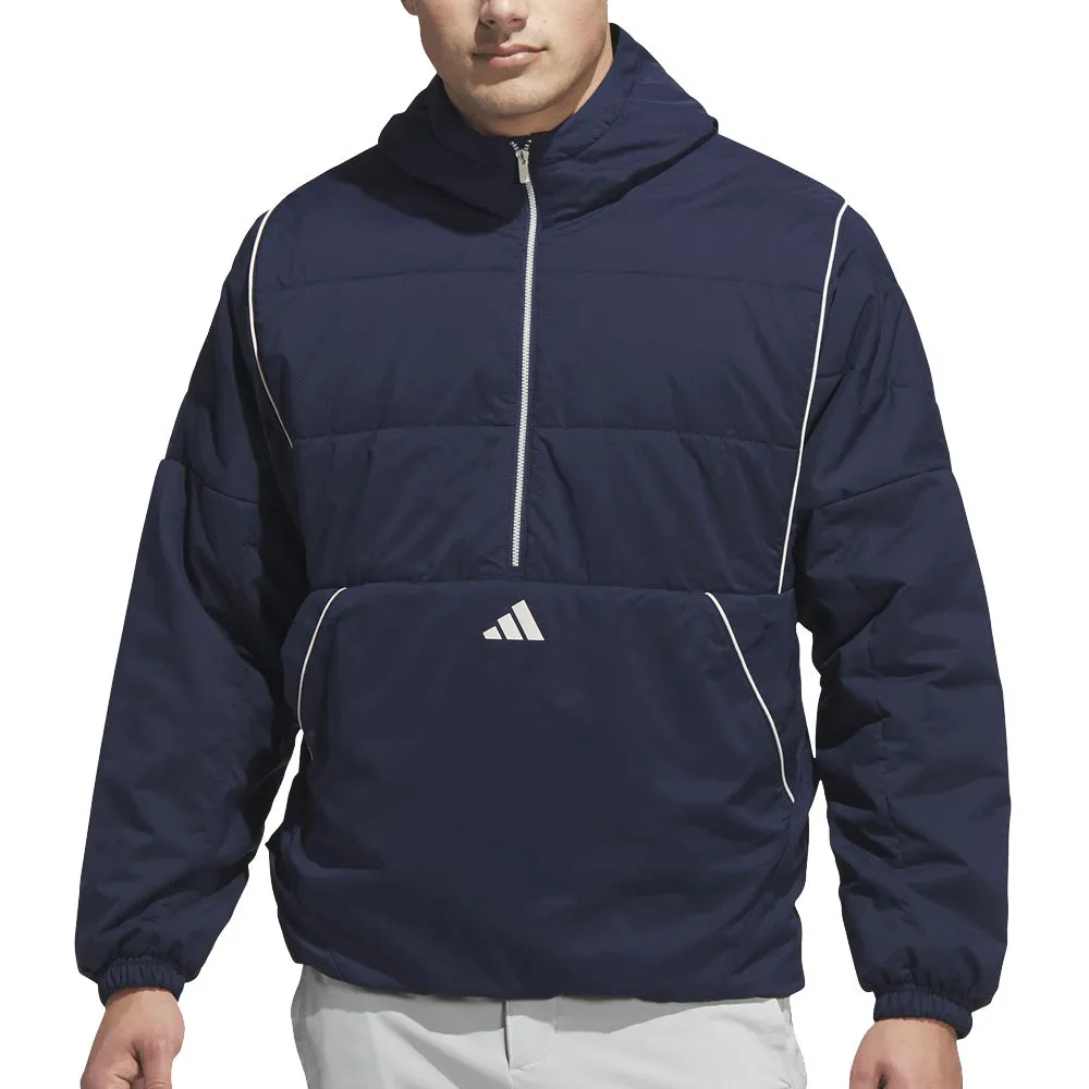 Breathable mesh lining Anytime Outer Fit adidas Beyond Twistweave Half-Zip Filled Loose Jacket - Collegiate Navy