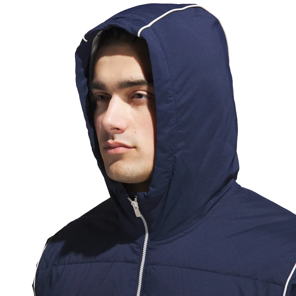 adidas Beyond Twistweave Half-Zip Filled Loose Jacket - Collegiate Navy Vegan Safe Two Tone Design