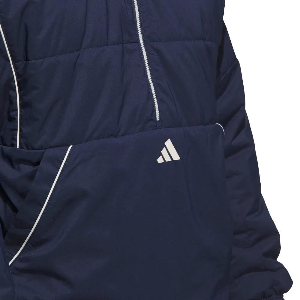 adidas Beyond Twistweave Half-Zip Filled Loose Jacket - Collegiate Navy Anti Pill Fabric Tech