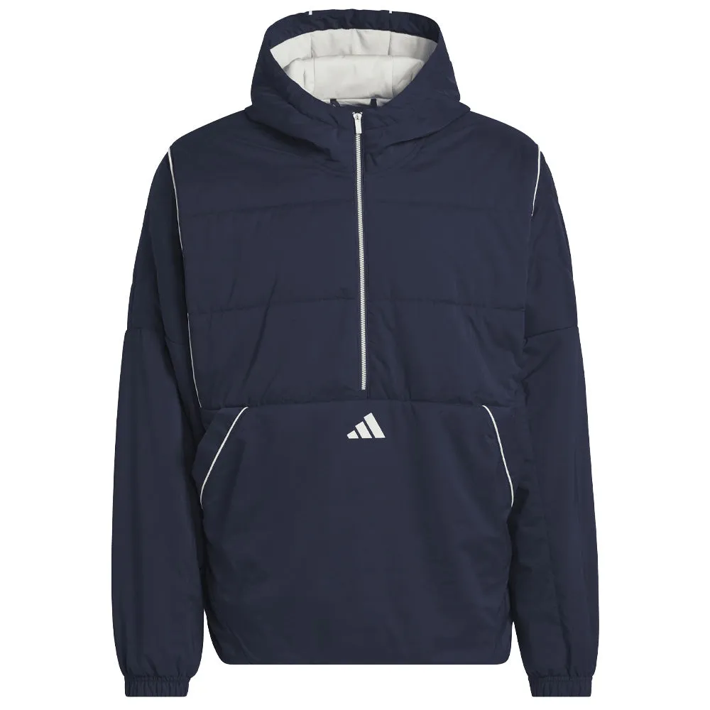 Mild Day Outfit Noise Reduction Design adidas Beyond Twistweave Half-Zip Filled Loose Jacket - Collegiate Navy