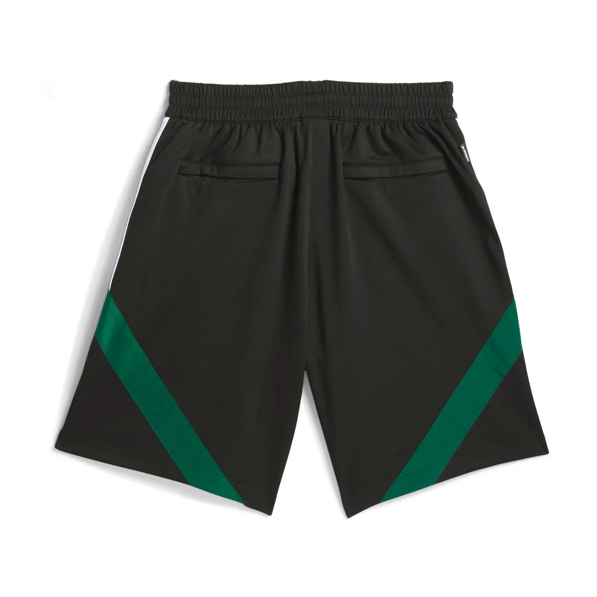 Adidas Football Shorts - Black/Dark Green/White Travel Fit