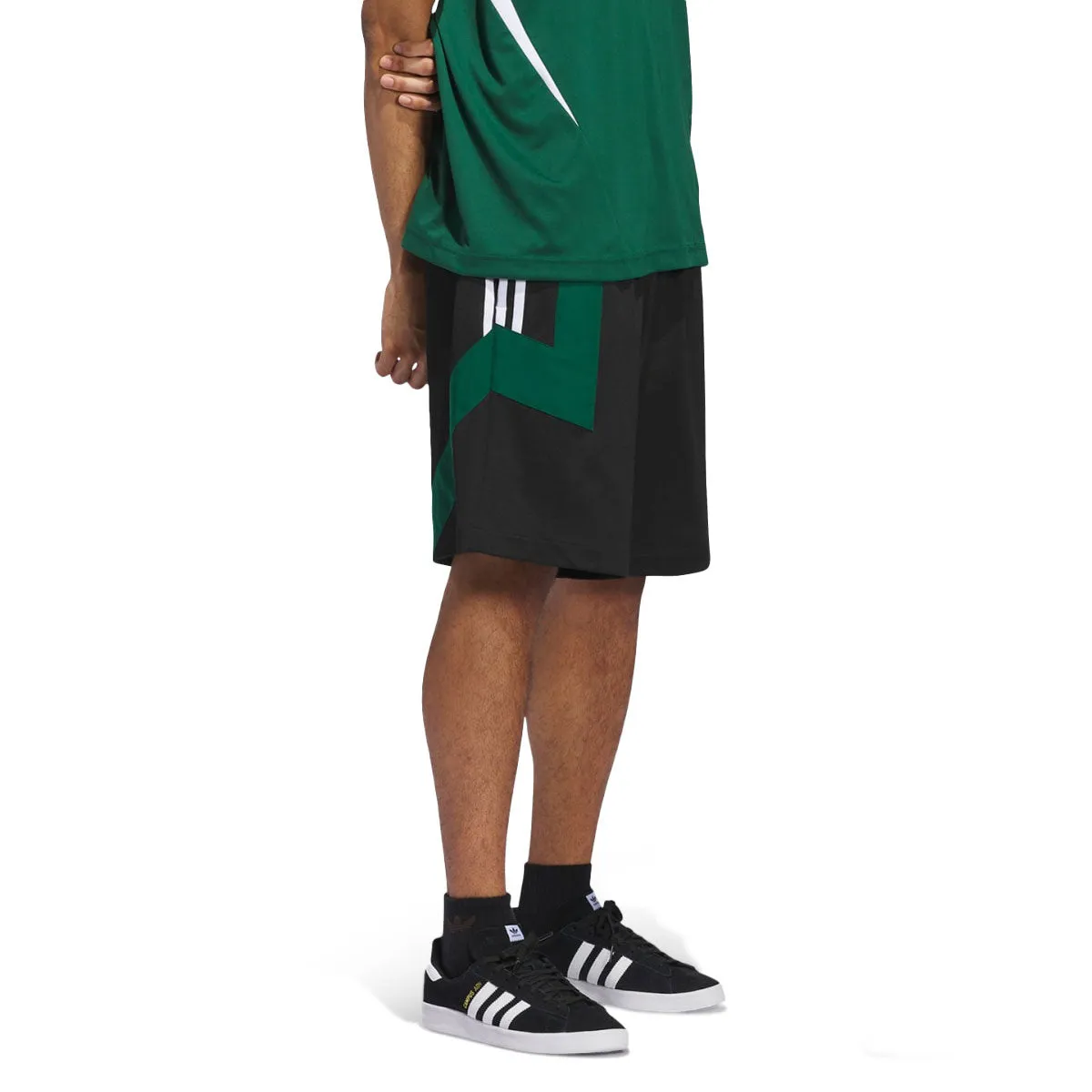 Sun Ready Adidas Football Shorts - Black/Dark Green/White