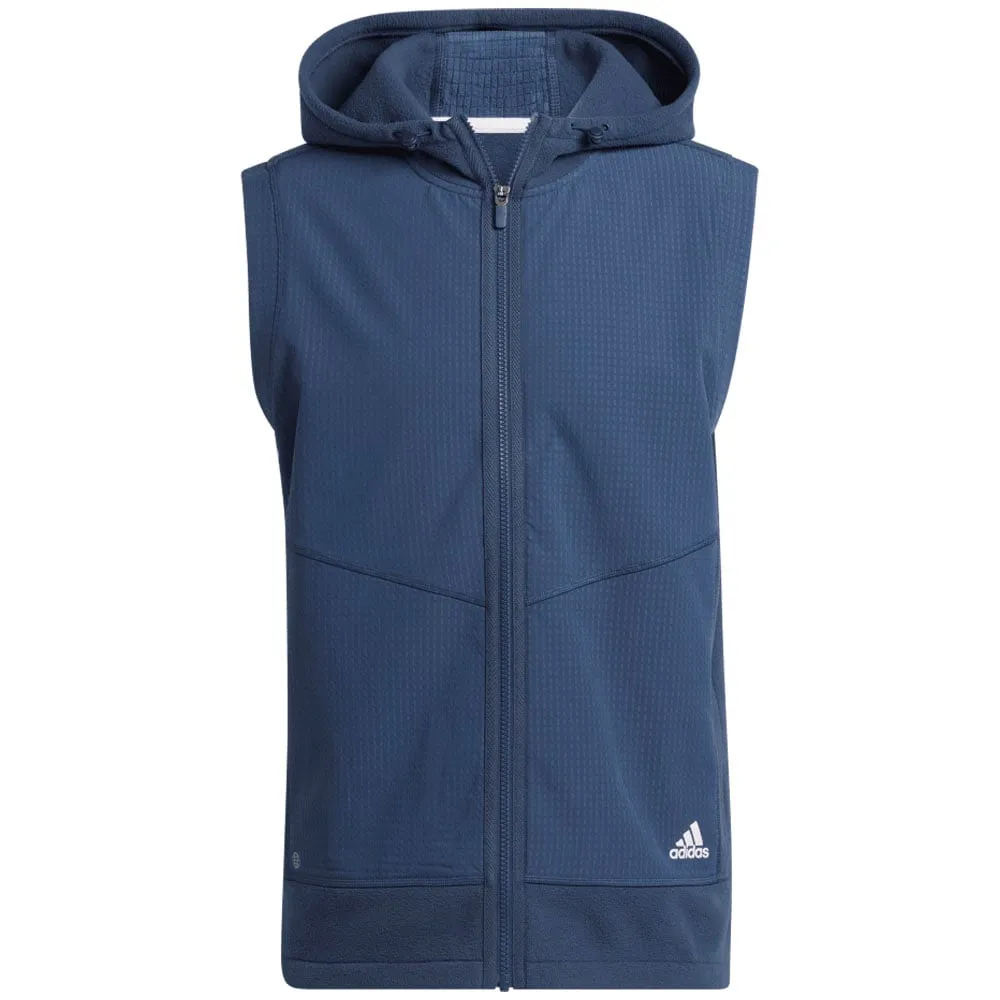 adidas Hoodie Vest - Crew Navy Large Water Resistant Fabric
