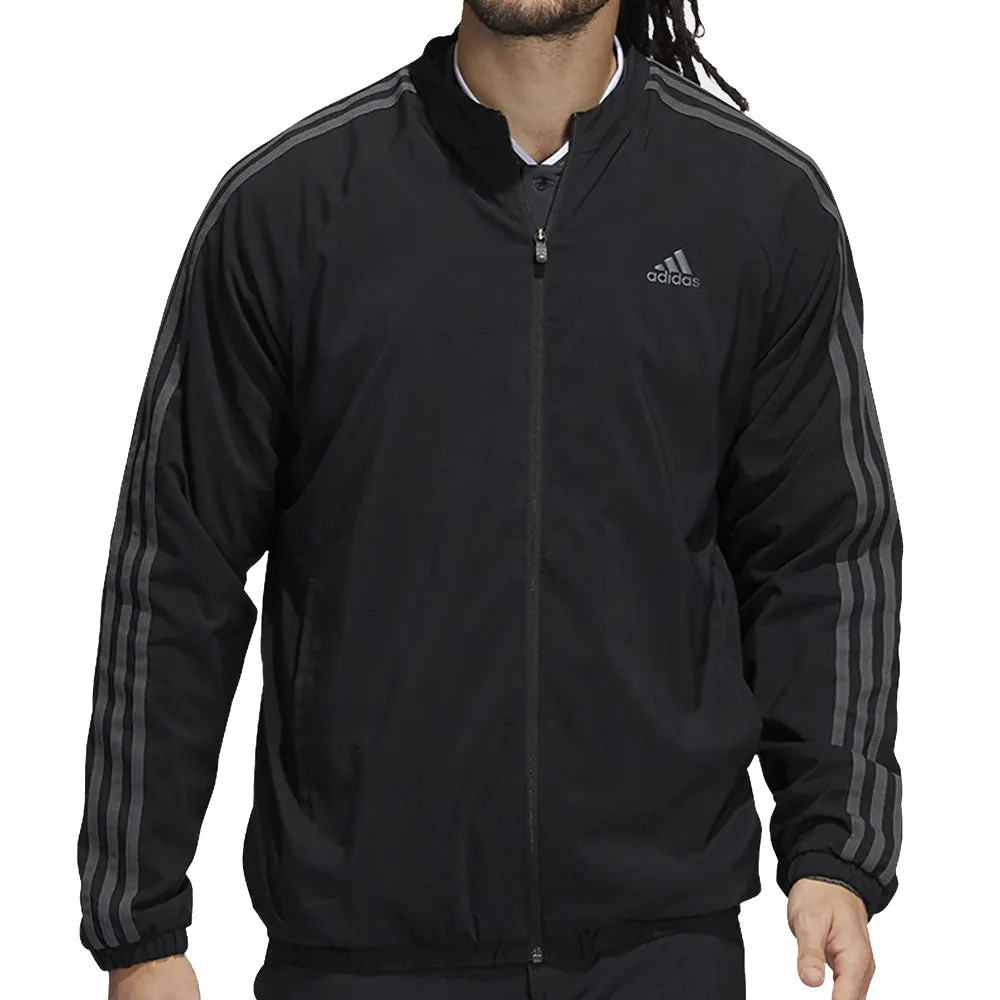 adidas Lined Full-Zip Jacket - Black Cold Resist Slim Silhouette