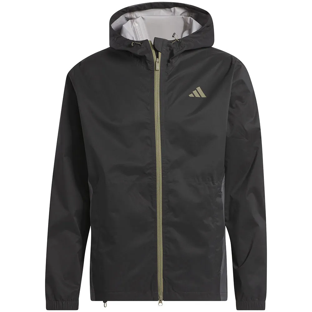 adidas Rain.RDY Waterproof Jacket - Black High Collar Style
