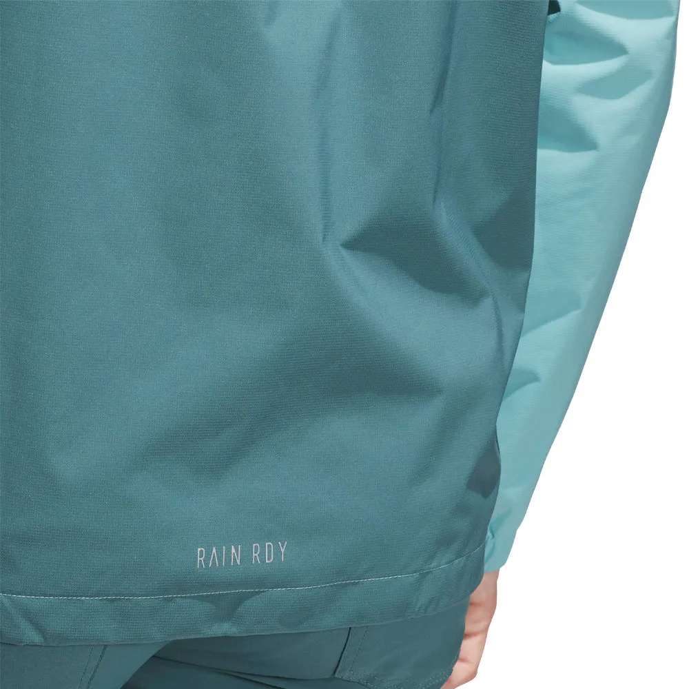 adidas Rain.RDY Waterproof Jacket - Mint Ton Articulated Elbows