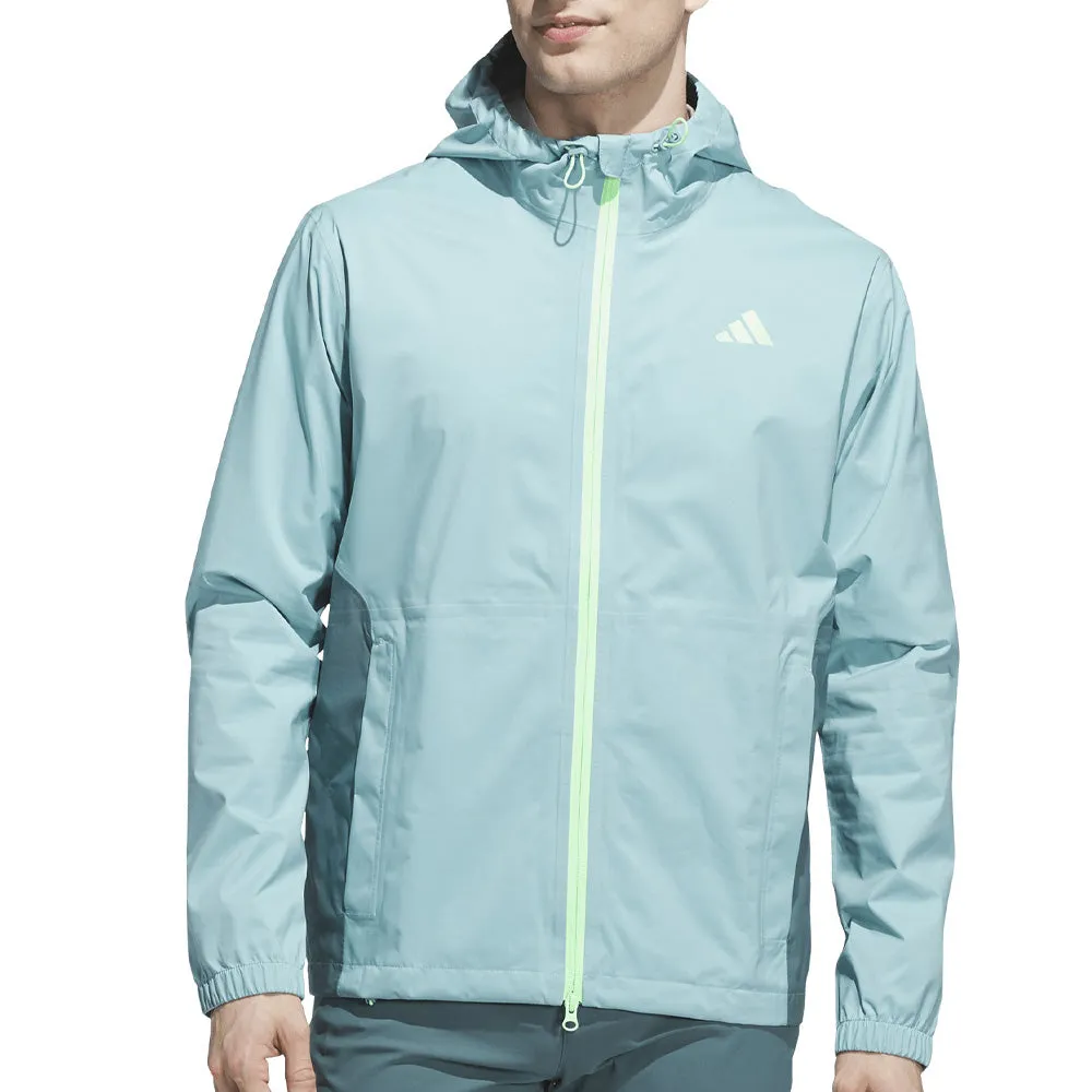 adidas Rain.RDY Waterproof Jacket - Mint Ton FlexibleHoodDesign