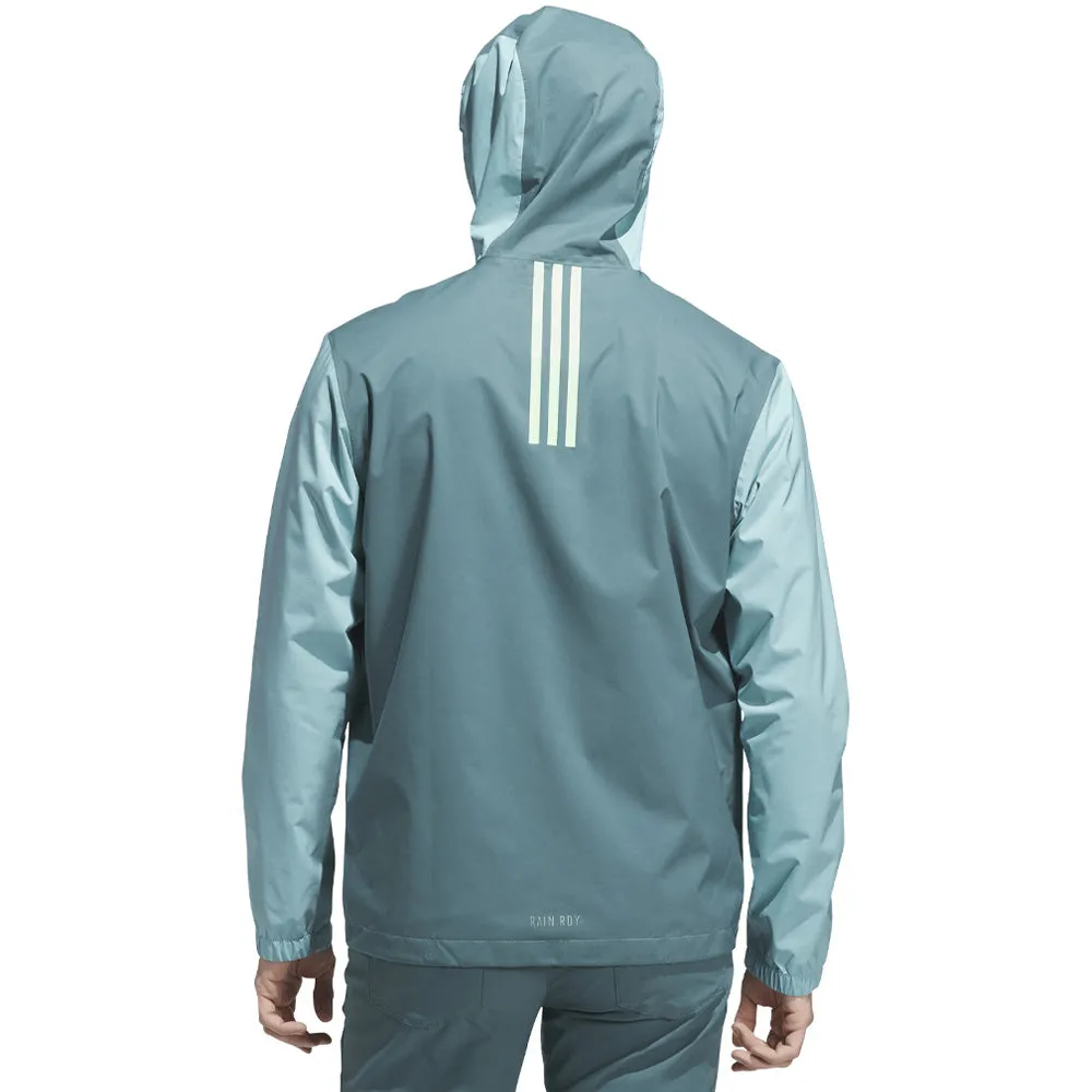 Sleek Casual Puffer Design adidas Rain.RDY Waterproof Jacket - Mint Ton