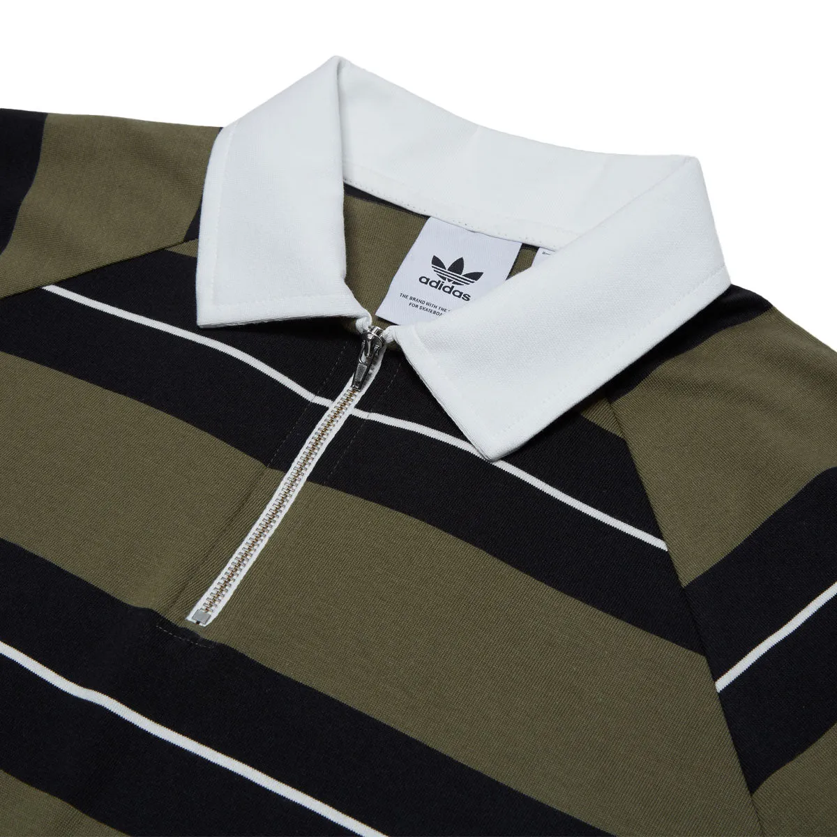 Adidas Shmoo CS Rugby Shirt - Olive Strata/Black/Core White Non-irritating Casual Sophistication