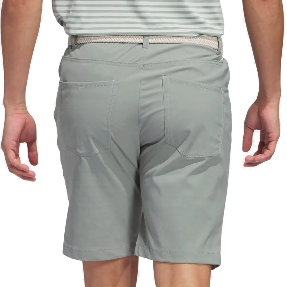 Vegan Leather High Waist adidas Ultimate365 5 Pocket Shorts - Silver Green