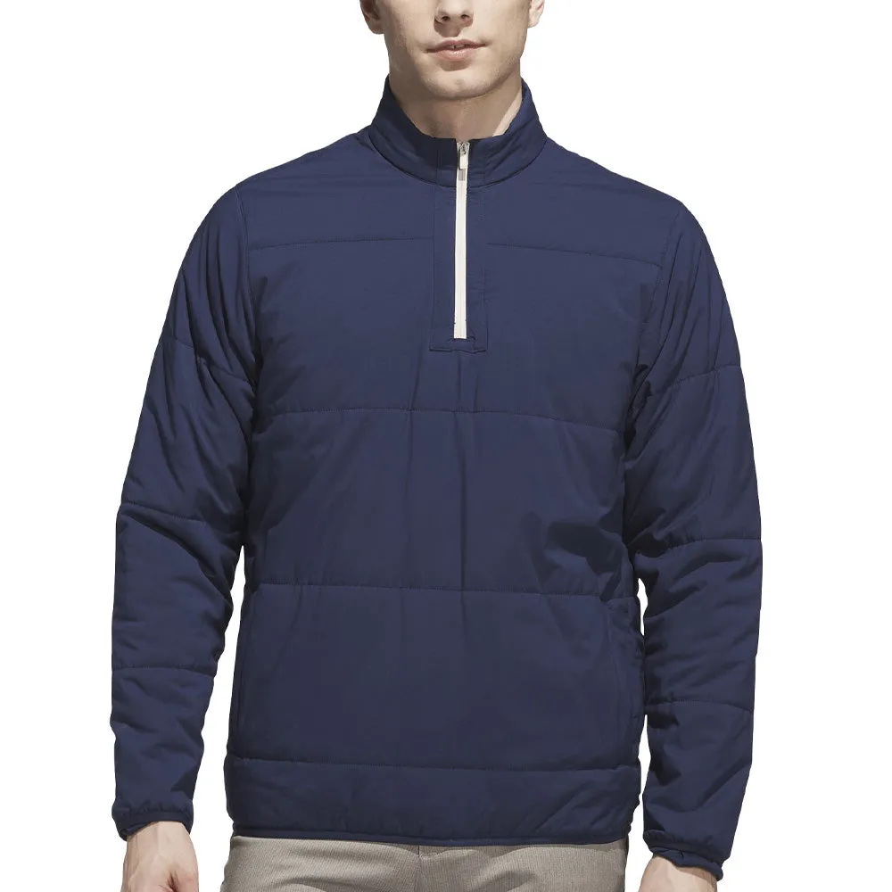 Gloss Free Texture Travel Ready Look adidas Ultimate365 Arctic 1/4 Zip Jacket - Collegiate Navy
