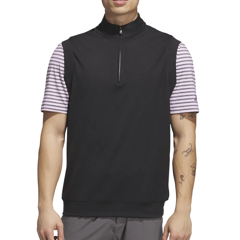 adidas Ultimate365 Classic 1/4 Zip Vest - Black Elastic Edging collection