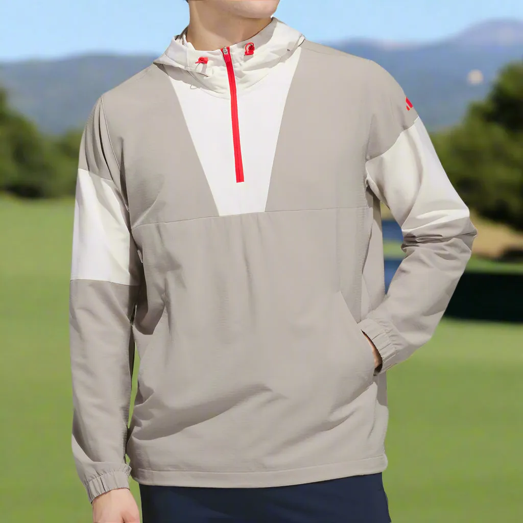 Wind Resistant Fabric Sustainable Recycled Material adidas Ultimate365 Club Anorak - Putty Beige