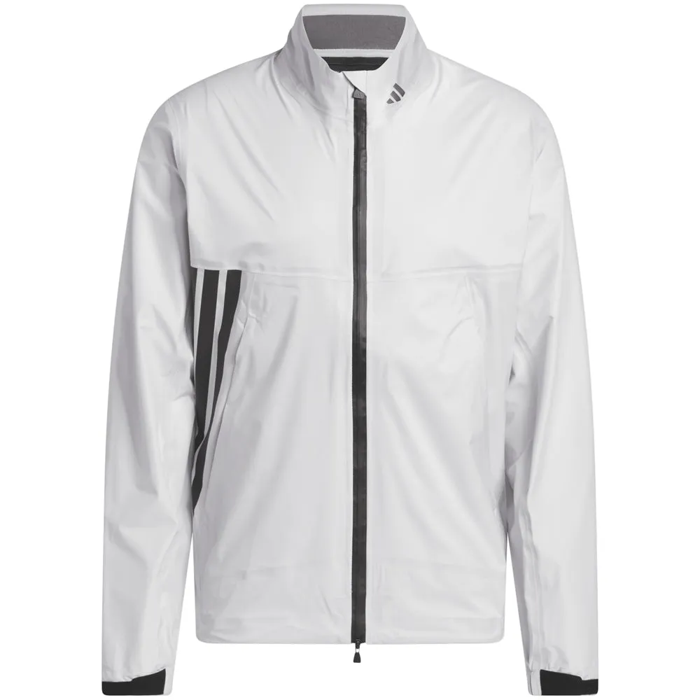 Structured Casual Fit adidas Ultimate365 Tour CLIMAPROOF  Full-Zip Waterproof Jacket - Grey One